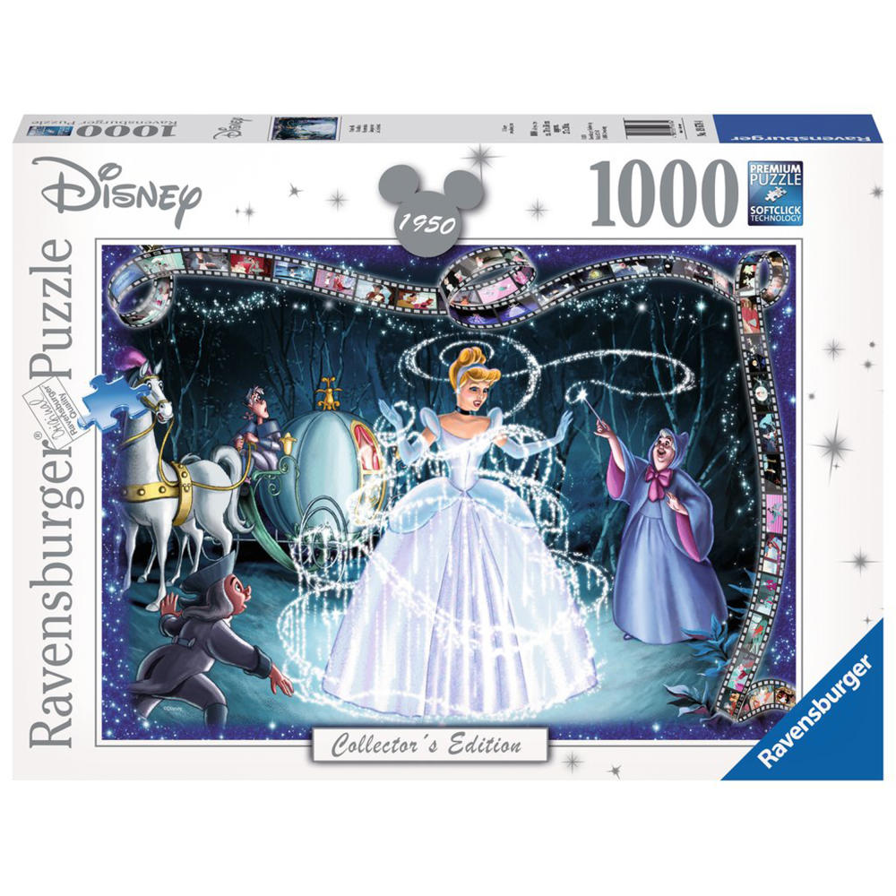 Ravensburger Puzzle Walt Disney Cinderella, Disneys Collectors Edition, Erwachsenenpuzzle, Premiumpuzzle, Standardformat, 1000 Teile, 19678 4