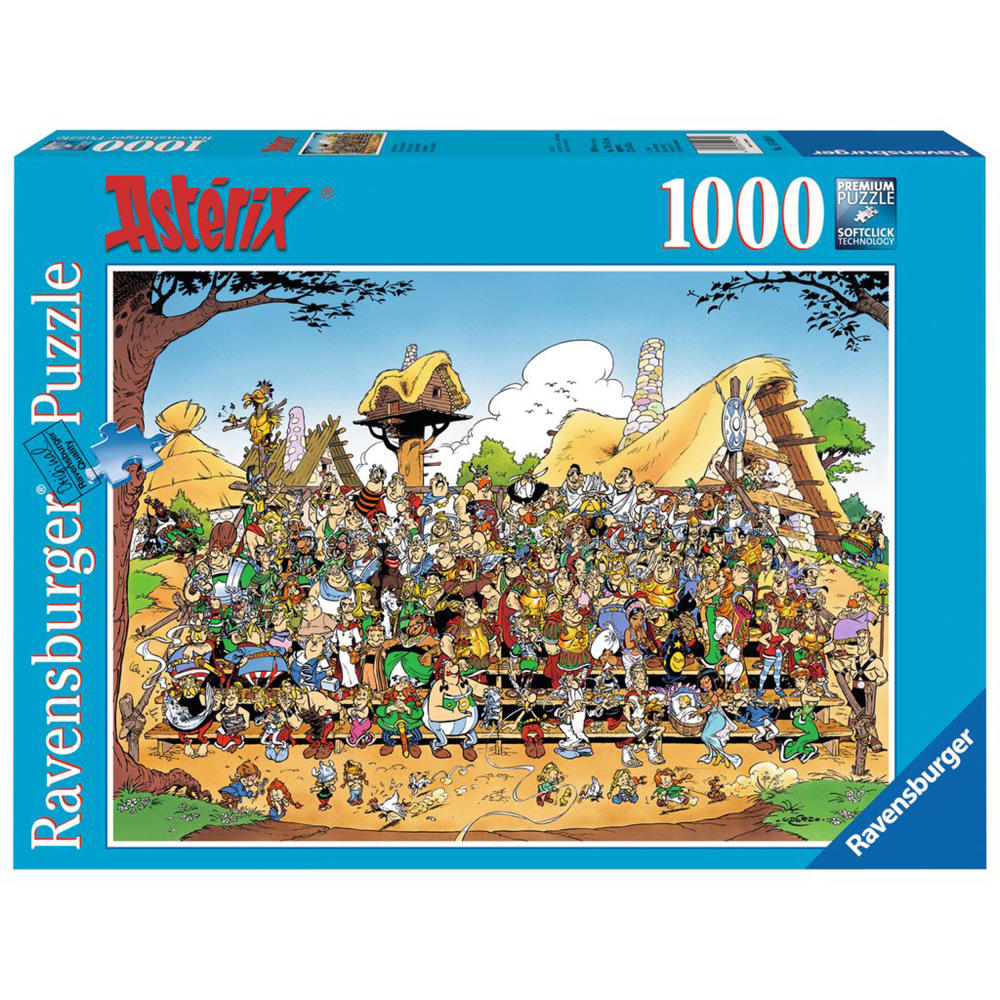 Ravensburger Puzzle Asterix Familienfoto, Erwachsenenpuzzle, Erwachsenen Puzzles, Premiumpuzzle, Standardformat, 1000 Teile, 15434 0