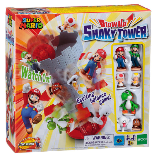 Super Mario Games Gesellschaftsspiele Blow Up! Shaky Tower, Balancierspiel, Geschicklichkeit, Spiel, 7356