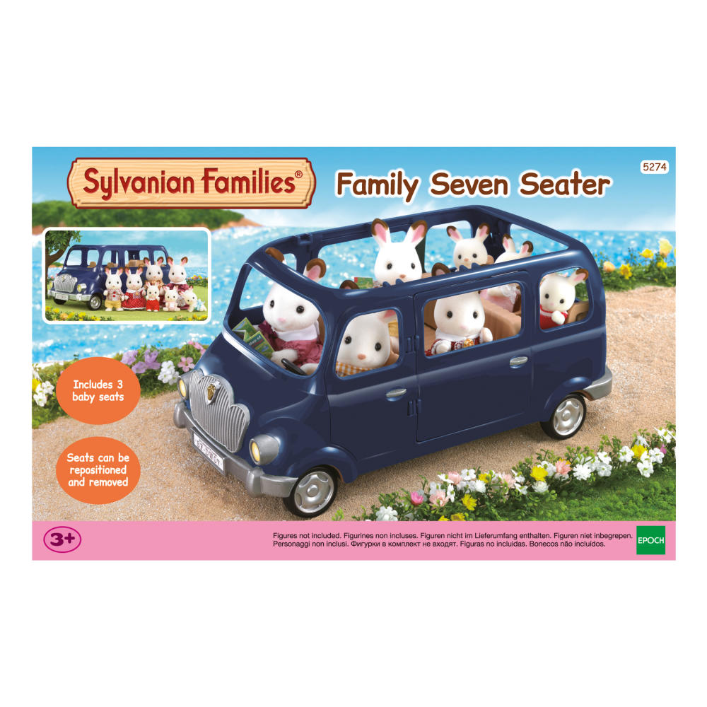 Sylvanian Families Familien-Siebensitzer, Siebensitzer, Familienauto, Reisebus, Auto, Dunkelblau, 2003