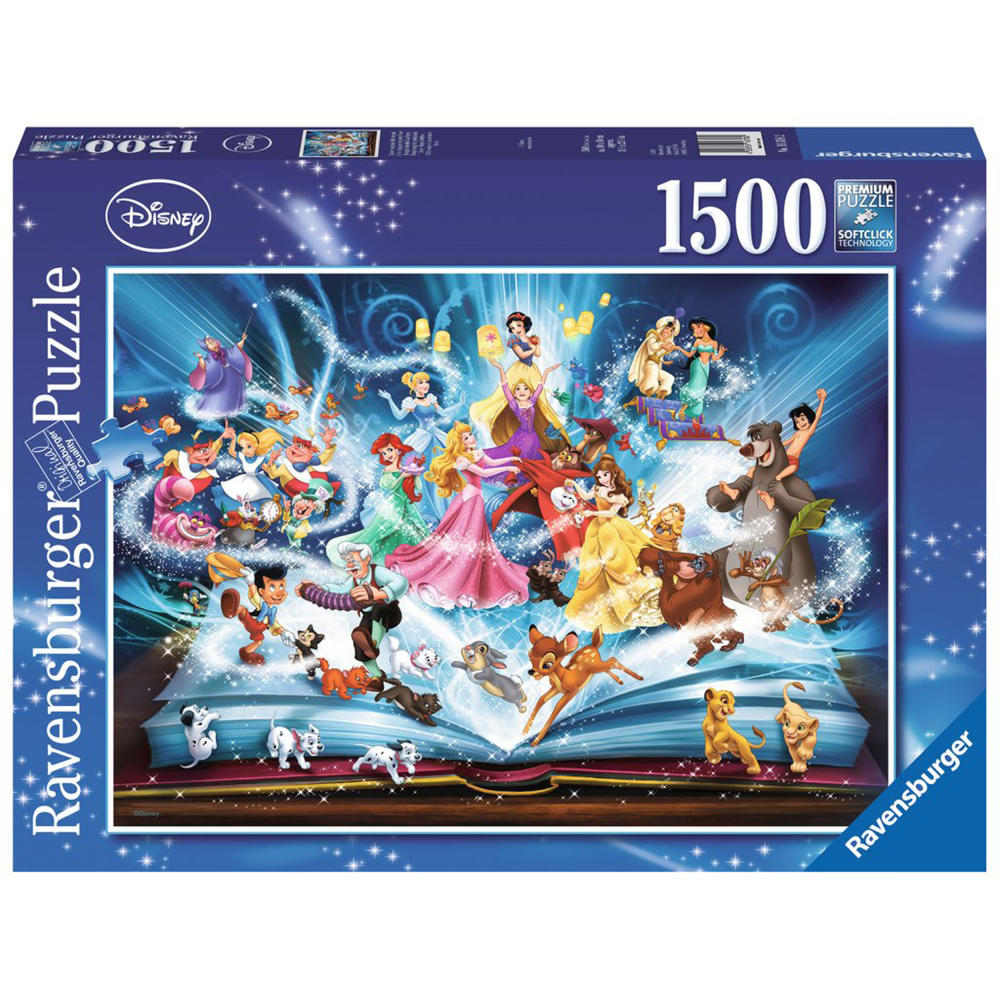 Ravensburger Puzzle Disneys Magisches Märchenbuch, Walt Disney Klassiker, Erwachsenenpuzzle, Premiumpuzzle, Standardformat, 1500 Teile, 16318 2