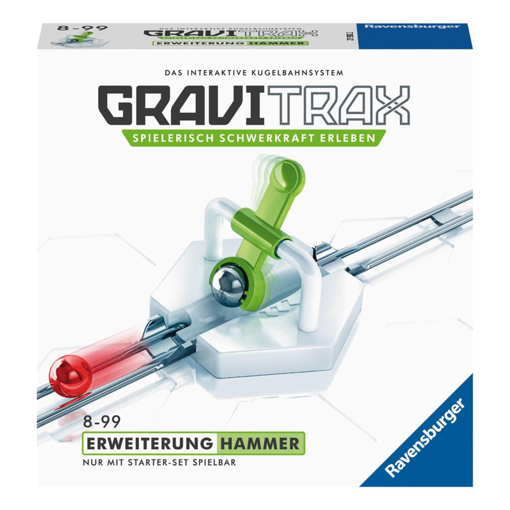 Ravensburger GraviTrax Hammer, Erweiterung, Interaktives Kugelbahnsystem, Kugelbahn, Kugel Bahn, Zubehör, 27592 2