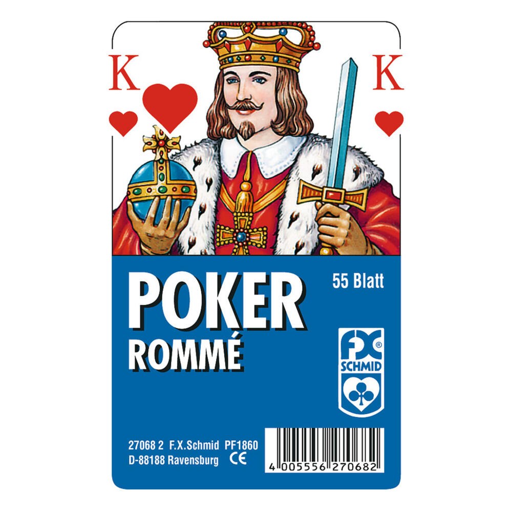 Ravensburger FX Schmid Poker Französisches Bild, Traditionelle Spielkarten, Kartenspiel, Karten Spiel, Kartenspiele, Klarsicht Box, 27068 2