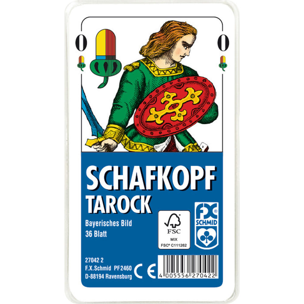 Ravensburger FX Schmid Schafkopf / Tarock Bayerisches Bild, Traditionelle Spielkarten, Kartenspiel, Karten Spiel, Kartenspiele, Klarsicht Box, 27042 2