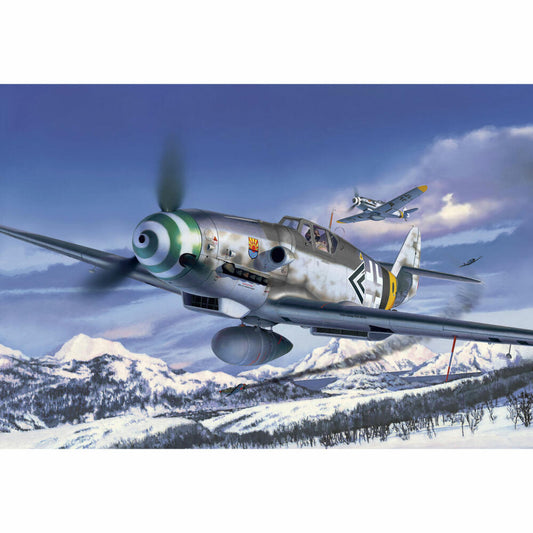 Revell Bausatz Messerschmitt Bf109G-6, Jagdflugzeuge, Flugzeug, Modellbausatz, Easy Click System, ohne Kleben, 42 Teile, ab 10 Jahre, 03653